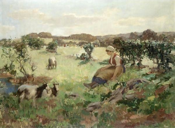 Summer In Galloway Oil Painting by William Hannah Clarke