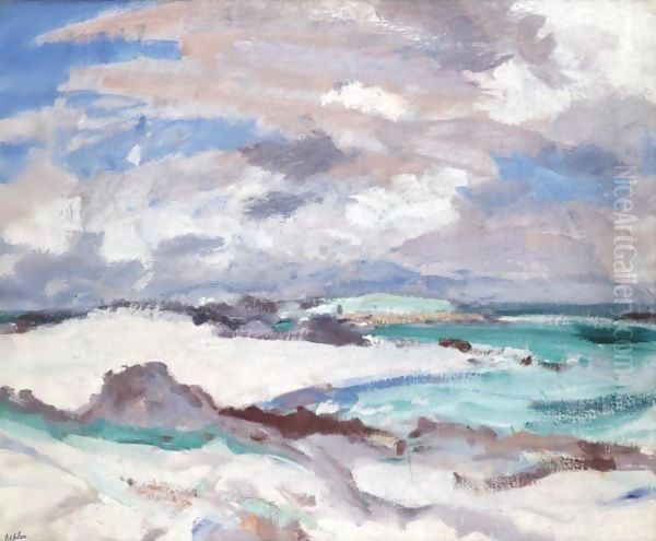 Iona, The North Shore Oil Painting by Samuel John Peploe