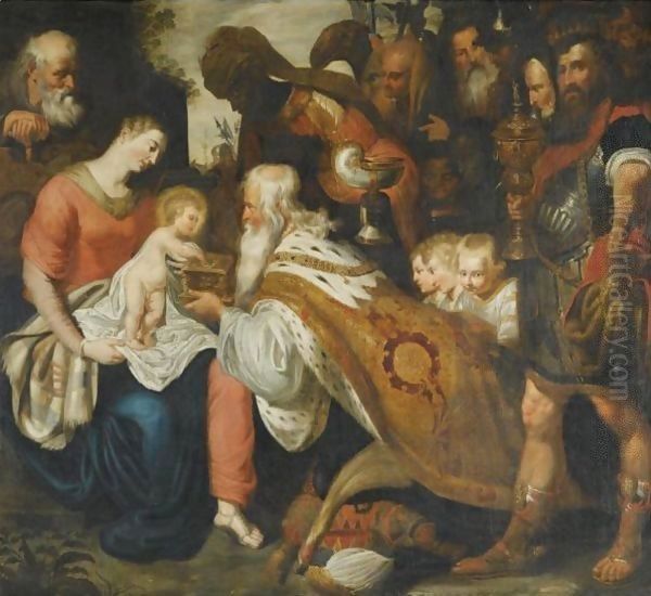 The Adoration Of The Magi 2 Oil Painting by (studio of) Rubens, Peter Paul