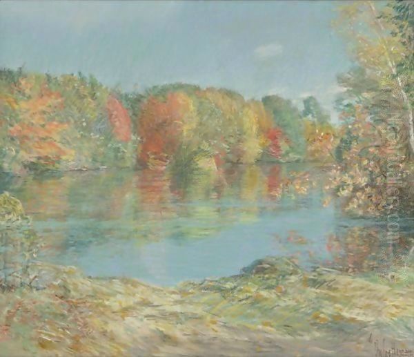 Walden Pond Oil Painting by Childe Hassam