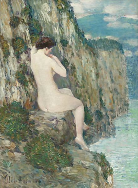 Nude Isle Of Shoals Oil Painting by Childe Hassam
