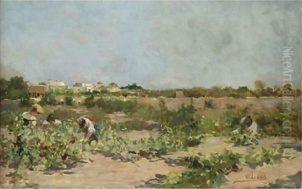La Cosecha (The Harvest) Oil Painting by Jose Villegas y Cordero