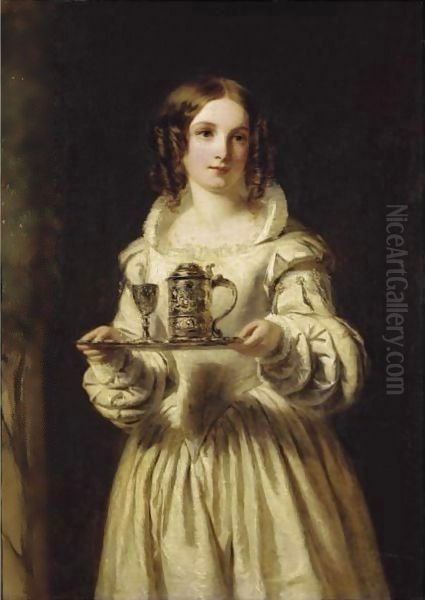 Portrait Of Anne Page Oil Painting by William Powell Frith