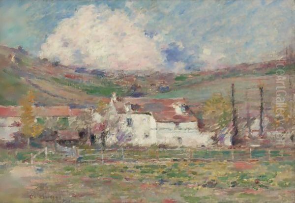 The Little Mill, Autumn Oil Painting by Theodore Robinson