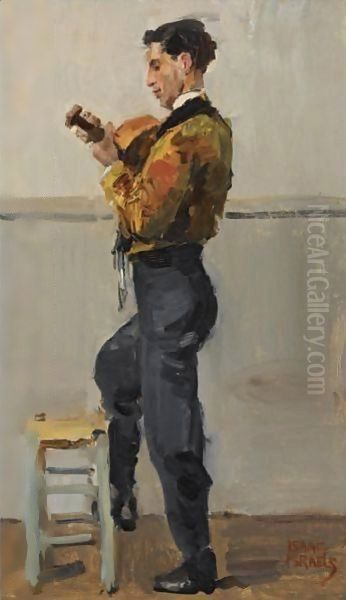 The Guitar Player Oil Painting by Isaac Lazarus Israels