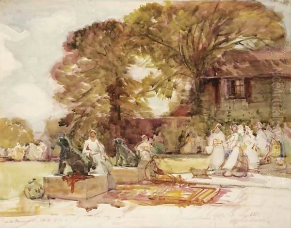 Fete Champetre Oil Painting by Sir Alfred East
