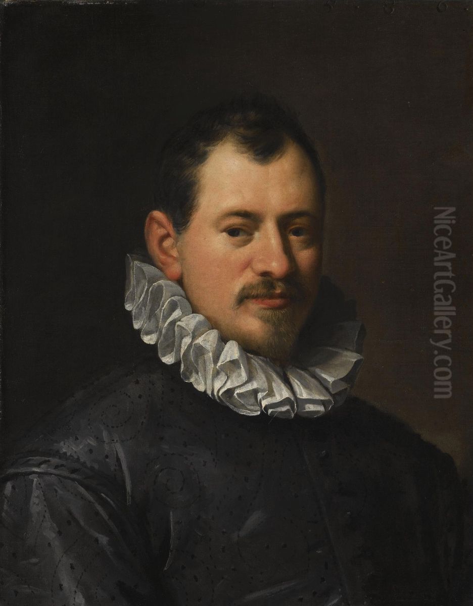 Portrait Of The Goldsmith Jacopo Bilivert (1550-1603) Oil Painting by Hans Von Aachen