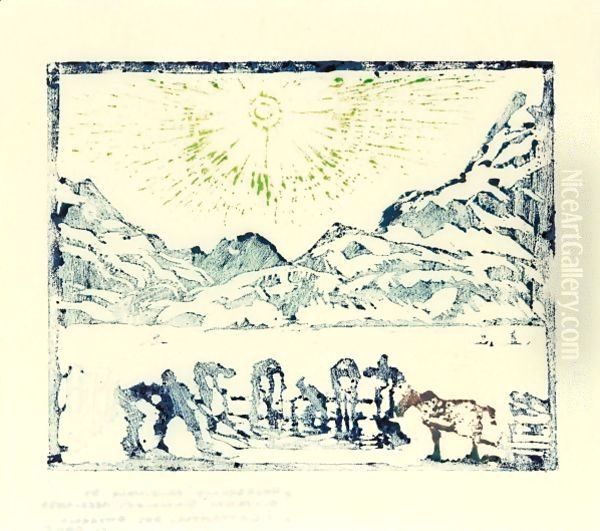 The Icebreakers Oil Painting by Giovanni Giacometti