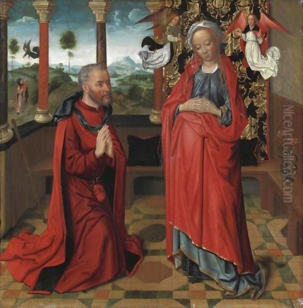 Benedizione Della Vergine Oil Painting by (manner of) Memling, Hans