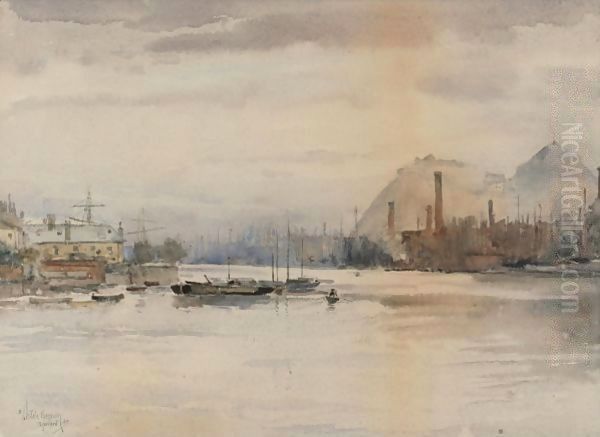 Dumbarton Rock Oil Painting by Childe Hassam