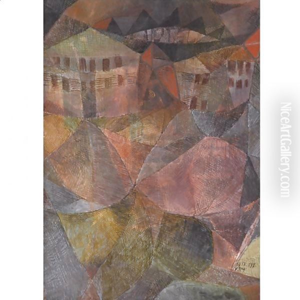 Das Hotel (The Hotel) Oil Painting by Paul Klee