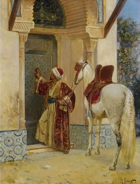 The Visit Oil Painting by Rudolph Ernst