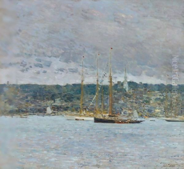 Newport Oil Painting by Childe Hassam