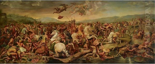 The Battle Of The Milvian Bridge Oil Painting by Raphael