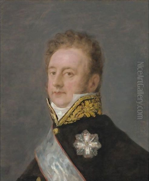 Portrait Of Prince Alois Wenzel Von Kaunitz-Rietberg (1774-1848) Oil Painting by Francisco Goya Fuendetodos