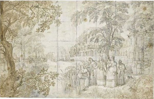 The Finding Of Moses Oil Painting by David Vinckboons I