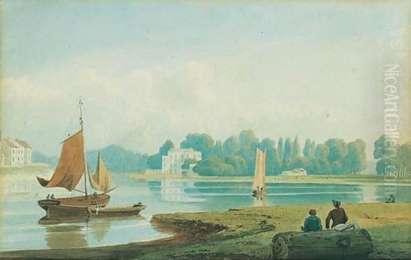 Clift House On The Avon Near Cumberland Basin Oil Painting by Samuel Jackson