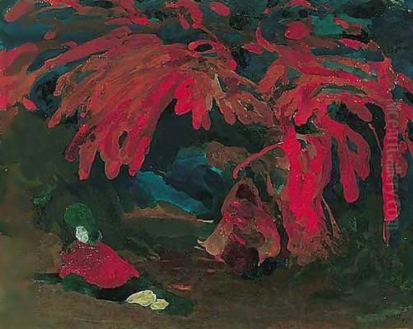 Stage design for la peri Oil Painting by Leon Samoilovitch Bakst