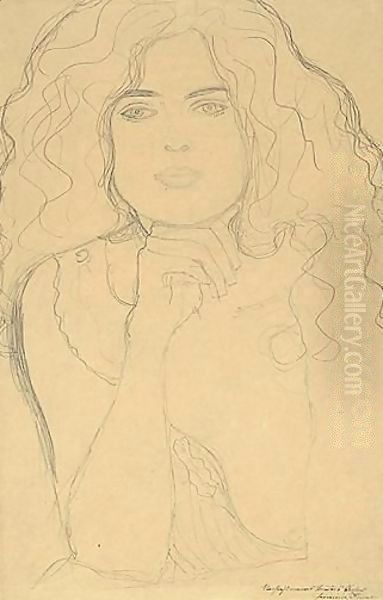 Portrait Of A Woman Oil Painting by Gustav Klimt