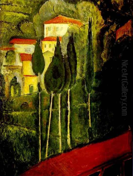 Paysage du midi Oil Painting by Amedeo Modigliani