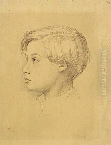 Portrait De Rene De Gas Oil Painting by Edgar Degas