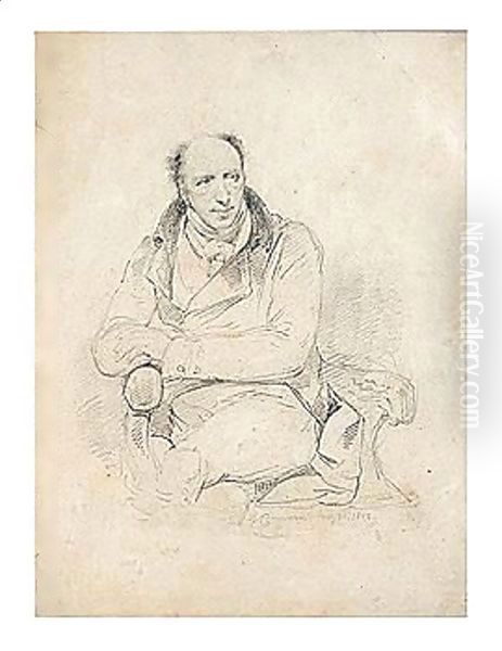 Portrait Of Henry Tresham, R.A. Oil Painting by George Chinnery