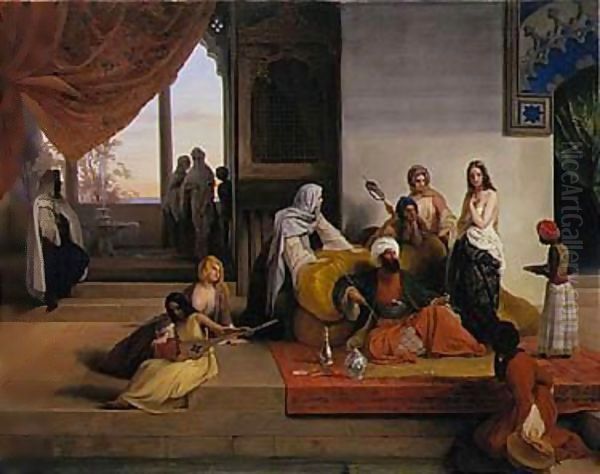 Nell'Harem Oil Painting by Francesco Paolo Hayez