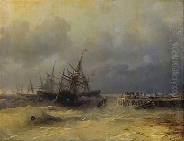 The Rescue 3 Oil Painting by Ivan Konstantinovich Aivazovsky
