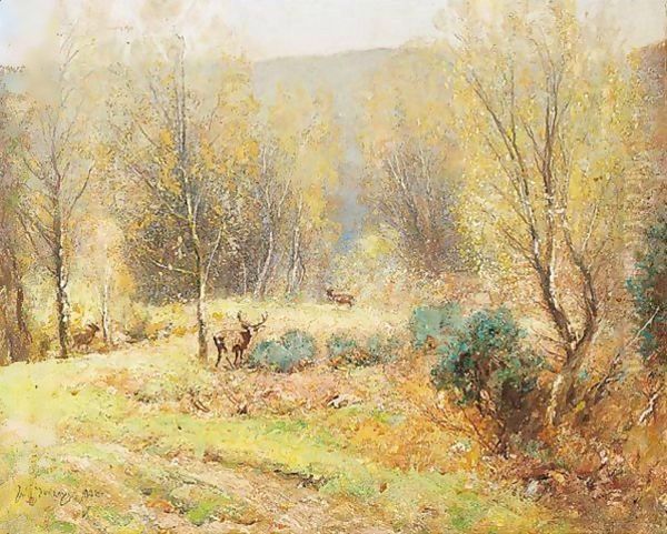 Forest Solitude Oil Painting by David Murray