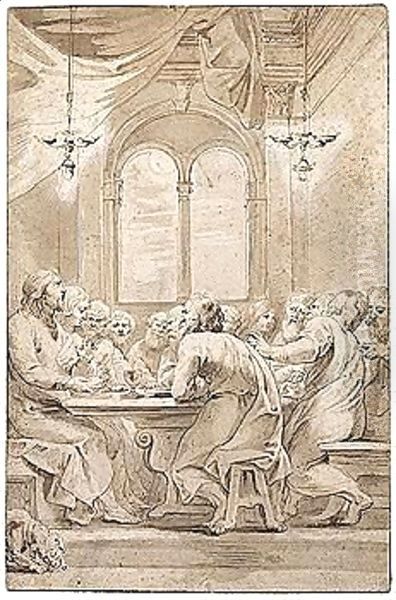 The Last Supper 3 Oil Painting by (studio of) Rubens, Peter Paul