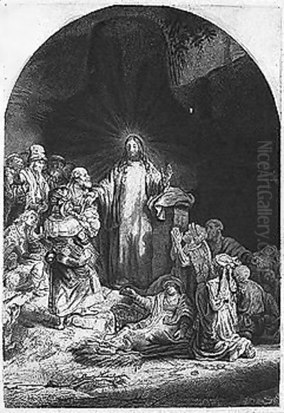 Christ with people Oil Painting by Harmenszoon van Rijn Rembrandt