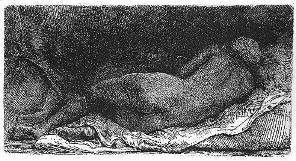 Female nude Oil Painting by Harmenszoon van Rijn Rembrandt