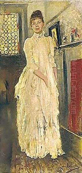 Portratt Av Elise Furstenberg, Gift Meyer (Portrait Of Elise Furstenberg) Oil Painting by Carl Larsson