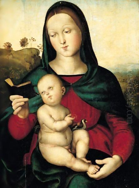The Madonna And Child With A Goldfinch ('The Solly Madonna') Oil Painting by Raphael