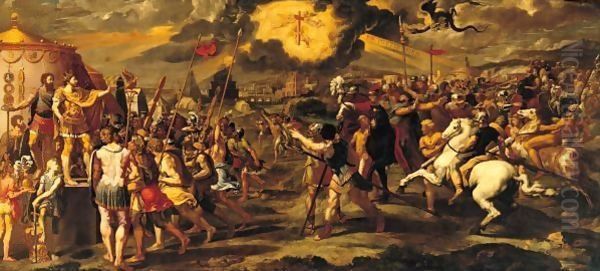 The Vision Of The True Cross Oil Painting by Raphael