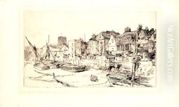 The Adam And Eve Old Chelsea Oil Painting by James Abbott McNeill Whistler