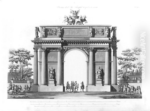 Fabbriche E Disegni Illustrate Dal Cav. Giulio Suo Figlio Oil Painting by Giacomo Quarenghi