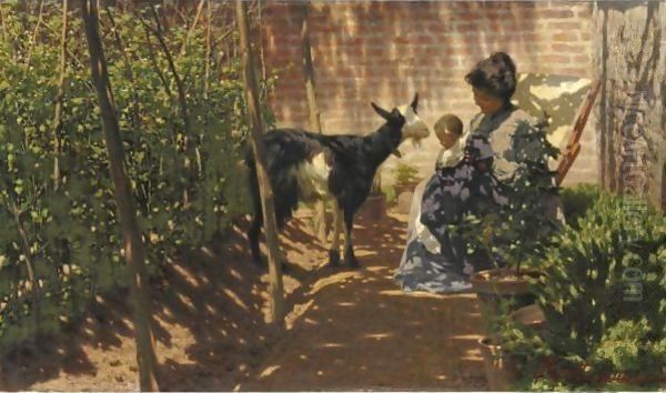 Sorriso Di Sole Oil Painting by Pietro Pajetta