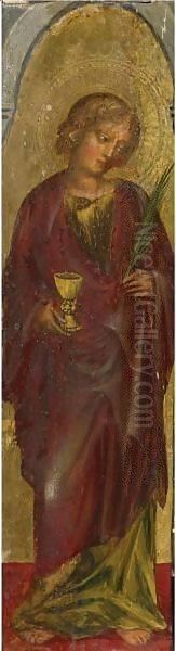 Saint John The Evangelist Oil Painting by Gentile Da Fabriano