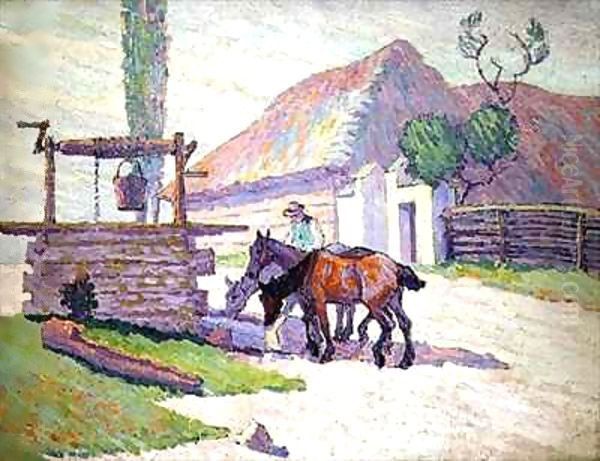 Well at Mydlow, Poland Oil Painting by Robert Polhill Bevan