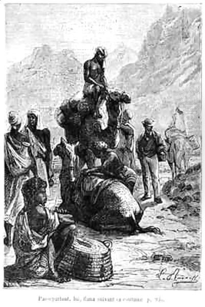 Passepartout was strolling as usual Oil Painting by Hippolyte Leon Benett