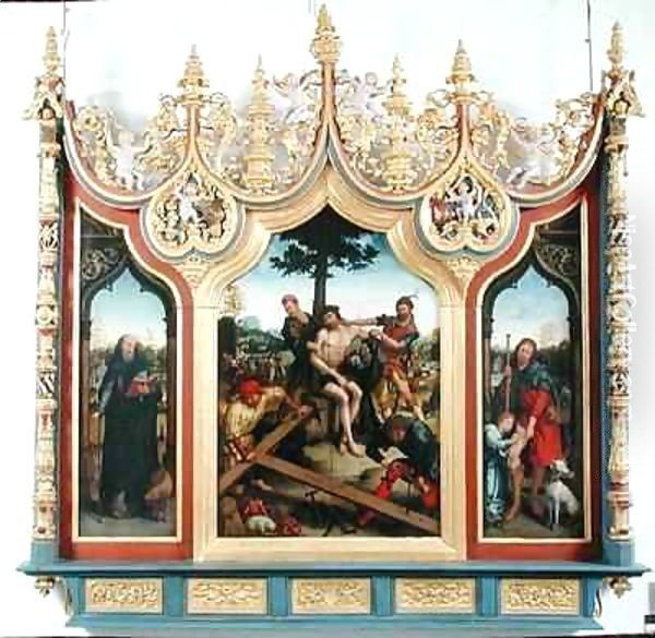 Triptych of Christ with the Executioners Oil Painting by Jean Bellegambe the Elder
