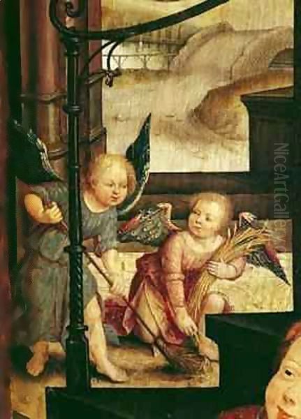 Triptych of the Adoration of the Child Oil Painting by Jean Bellegambe the Elder