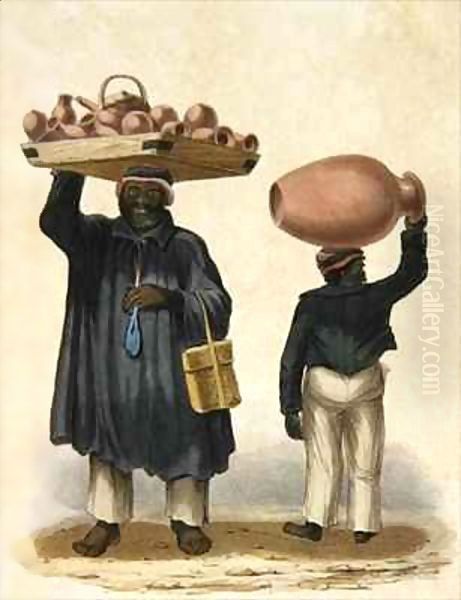 Water-jar Sellers Oil Painting by Isaac Mendes Belisario