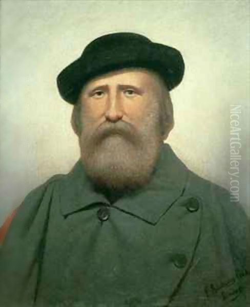 General Garibaldi Oil Painting by F. Barucco