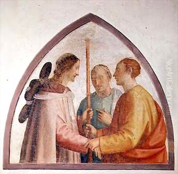 Christ Appearing on the Road to Emmaus Oil Painting by Fra Bartolommeo della Porta