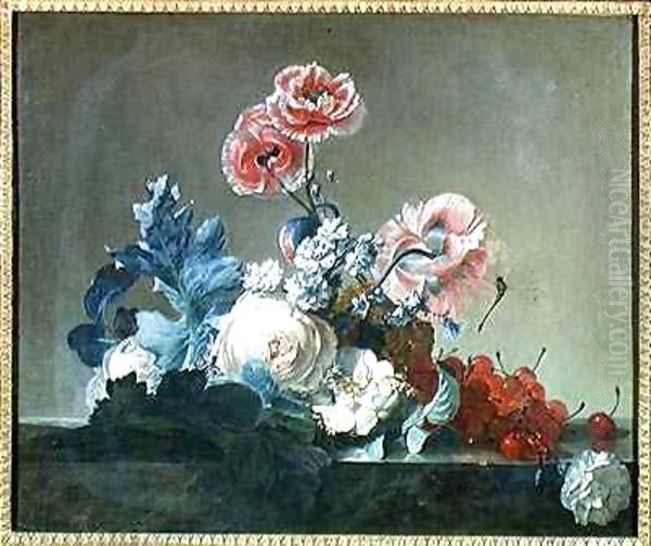 Flower Study Oil Painting by Jean Jacques Bachelier