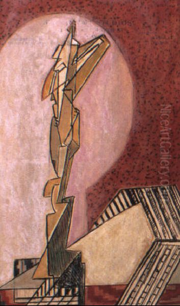 Abstract Composition Oil Painting by Lawrence Atkinson