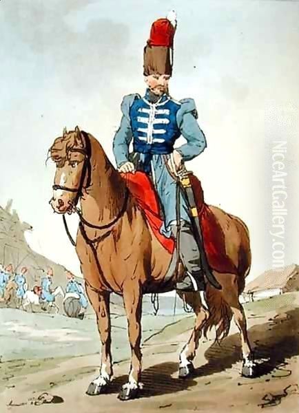Cossack Officer Oil Painting by John Augustus Atkinson