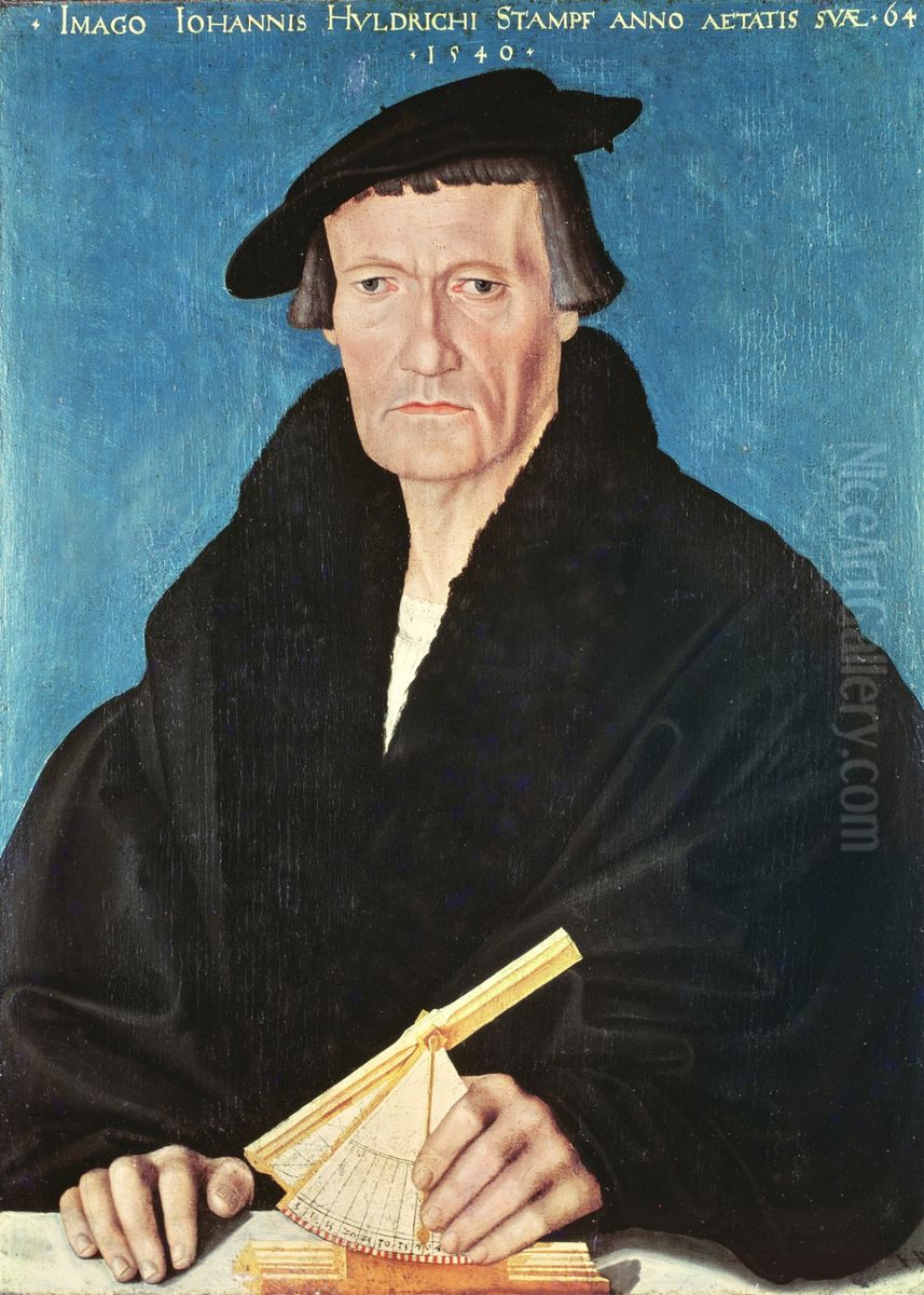 Portrait of Ulrich Stampfer Oil Painting by Hans Asper